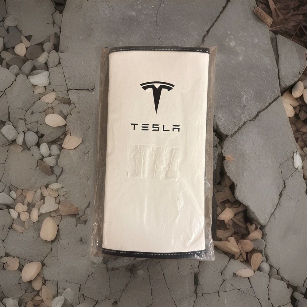 Tesla Model 3 Model Y Center Console Cover White Vinyl Armrest